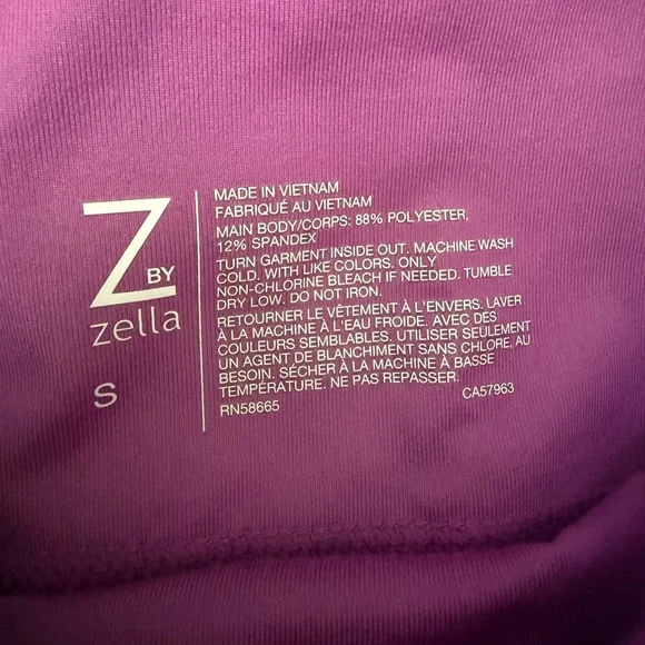 Zella Vibrant Purple Size Small Crop Pocket Leggings✨EUC! - Picture 2 of 4
